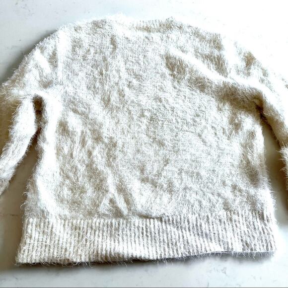 Zara girls white ecru fluffy eyelash sweater size 13-14 - Picture 4 of 4